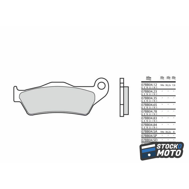 Plaquettes de frein BREMBO Off-Road métal fritté - 07BB04SX