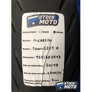 Michelin Power 5 2CT 160 60 zr 17 HONDA CBR 500 R de 2013 à 2015.