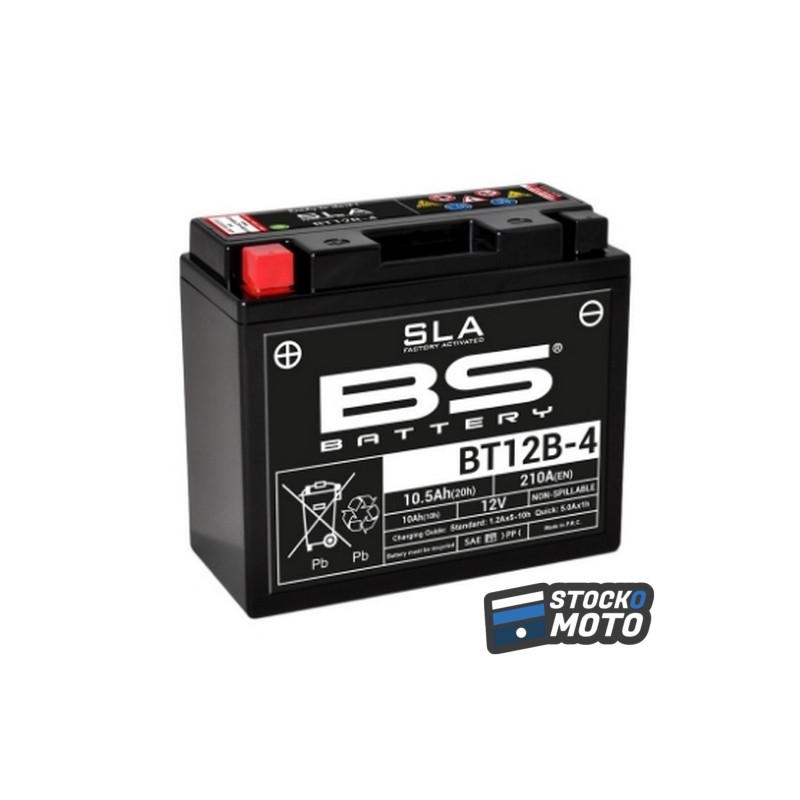 BT12B-4 BS BATTERY SLA sans entretien activé usine