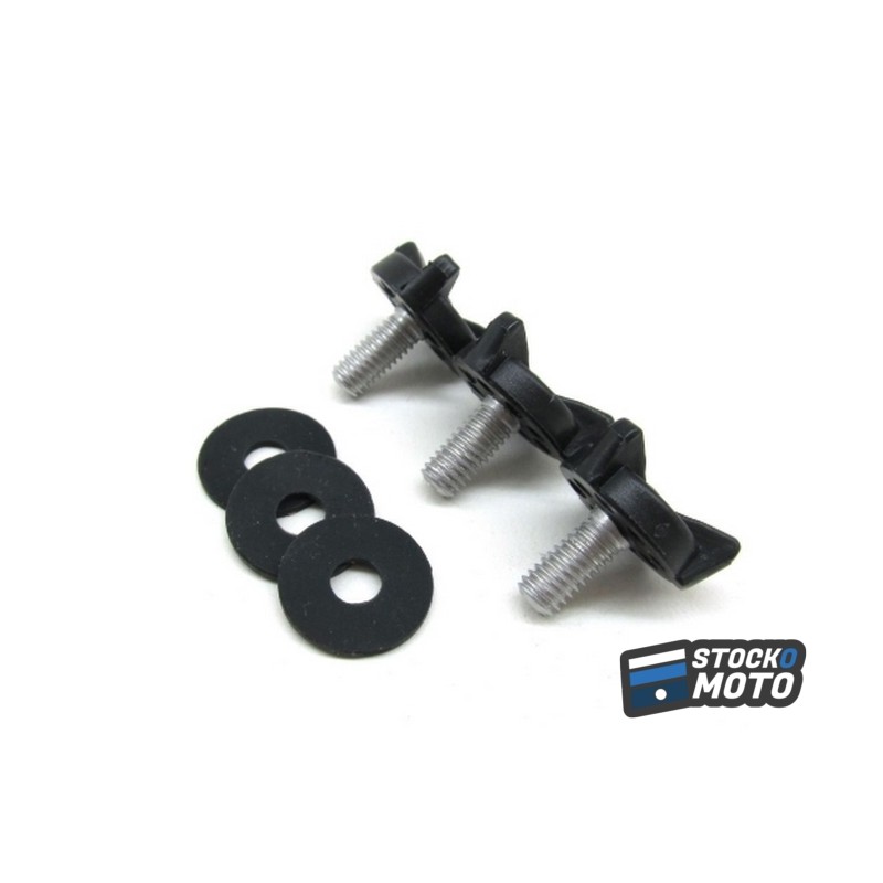 Kit vis BELL visière MX-9 3 pièces argent